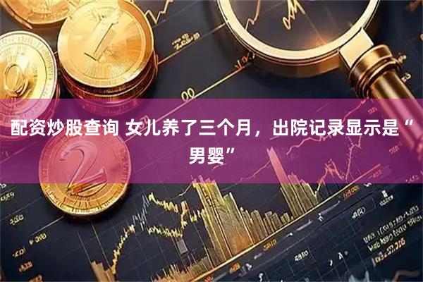 配资炒股查询 女儿养了三个月，出院记录显示是“男婴”